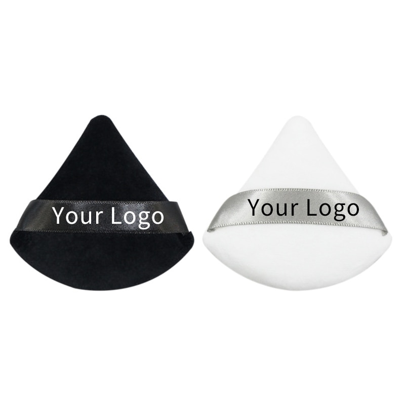 Customize Logo Reusable Microfib Cotton Makeup Remover Pads Triangular Loose   Fan-shaped Beauty Tool on Tag